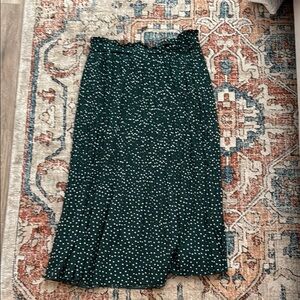 Green Polka Dot Midi Skirt
